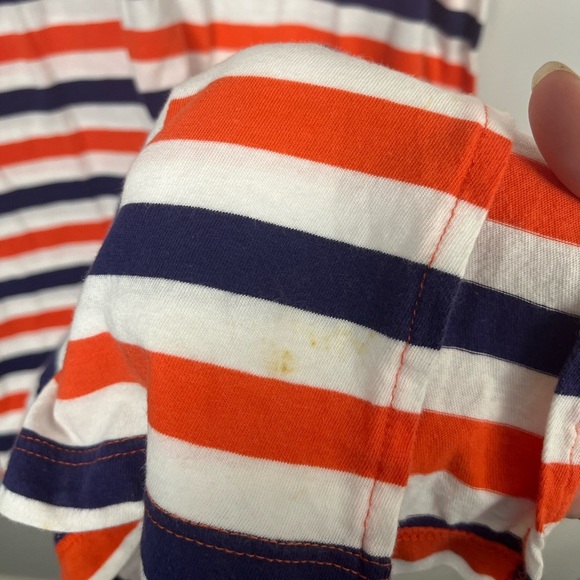 J.Crew T-shirt dress in stripe blue/orange/white size XL - Picture 4 of 5
